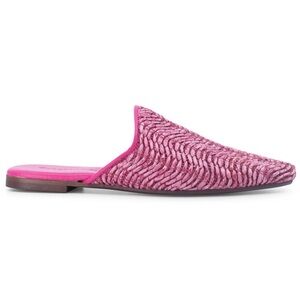 New Chocolat Blu Bali Raffia Mule in Fuschia Size 38